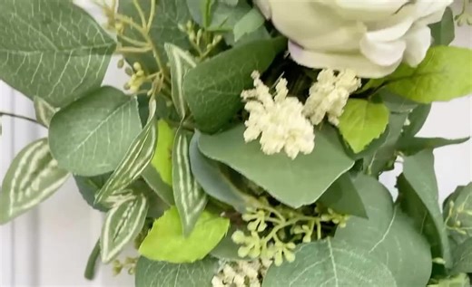 Eucalyptus and Cream Rose Wreath: Neutral Farmhouse Greenery - Etsy