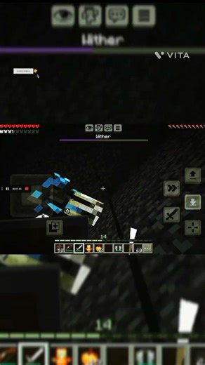 wither vs leather armour and iron sword ☠️🥵 #minecraftpe