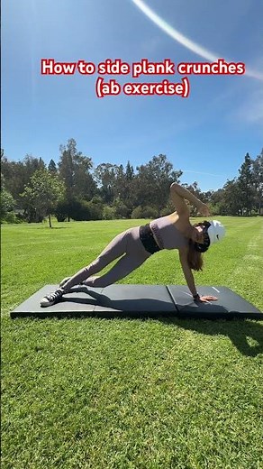 How to side plank crunches ( ab exercise)