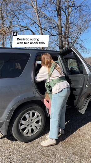 I’m laughing at the *almost* blowout my youngest had and the improv car diaper change, but that’s real life. :) It really is doable to get out of the house (and I do it every day 😊) but you just have to be cool, calm, and collected through all the ups and downs 🫶🏼 #twoundertwo #reallifewithkids #toddlermom #realisticlife #positivemotherhood