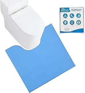 Disposable Toilet Mats for Effort-free Hygiene and Upgraded Bathroom Comfort, Suited for Elders, Children, Women, and Alzheimer's Patients, U-Shaped Absorbent Toilet Floor Mat (25 pack)