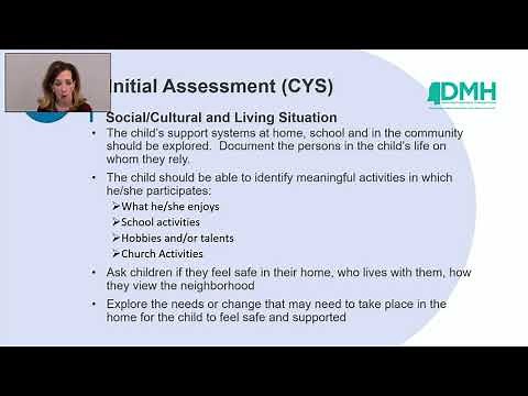 DMH's Golden Thread 4 - Initial Assessment (Children and Youth)