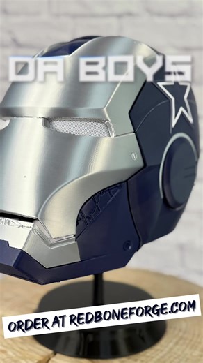 Designed for the lights of AT&T Stadium and the grit of the gridiron. Combining America's Team with some tech flair. This 3D printed helmet is totally wearable and the lid can manually open and close to enjoy your refreshments at the game or tailgate. #DallasCowboys #DC4L #CustomHelmet #LoneStarState #GridironArmor #CowboysNation #DallasFootball #starpower #daboys