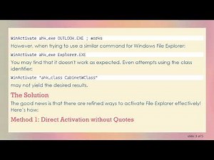 How to Activate Windows File Explorer Using AutoHotkey