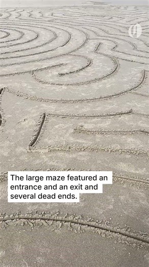 A beach maze popped up in Lincoln City