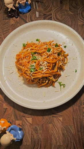 Spicy Cream parmesan Spaghetti