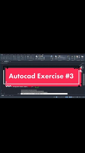 Autodesk Autocad Tutorial #3 Belajar menggunakan tool dasar pada autocad #autocadtutorial #teknikmesin #CAD #autodesk #tutorialautocad #autocad #design #mechanicalengineering #teknik