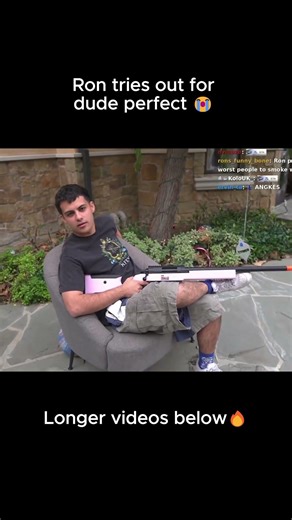 Ron tries out for dude perfect😭 #stableronaldo #funny #dudeperfect #trickshots