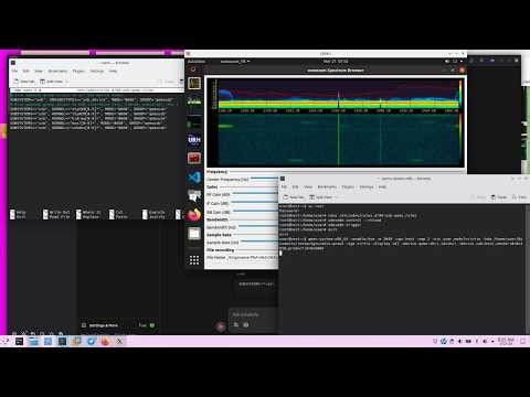 HackRF Instant GNU Radio on QEMU 6.2 run by user on Slackware 15 - udev xhci - Firefox - 12V charger