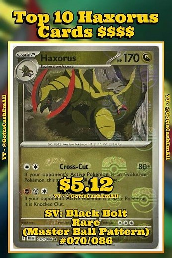 Top 10 Rarest & Most Valuable Haxorus Pokémon Cards! #pokemon #pokemoncards #pokemontcg #top10 #tcg