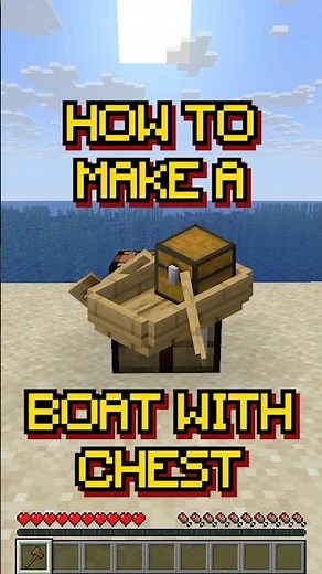 #shorts Minecraft Recipe: How to make a boat with chest