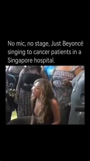 Intriguing Clips on Instagram: "The idea of Beyoncé singing without a mic or stage to cancer patients in a Singapore hospital captures the power of pure humanity over spectacle. Stripped of lights, crowds, and performance grandeur, it reflects how true compassion doesn’t need an audience to matter. Whether shared as a real moment or a symbolic story, it reminds us that music at its core is about connection and comfort—offering strength, hope, and healing to those who need it most. In moments lik