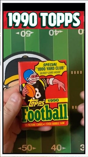 Ripping a 1990 Topps Football Pack! 🏈 Vintage NFL Card Throwback #shorts