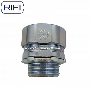 [Hot Item] UL 3/4 Inch IMC/Rigid Conduit Compression Type Steel Galvanized Connector
