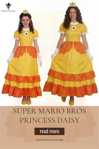 Bring Princess Daisy to life! Get the Super Mario Bros. Princess Daisy Cosplay Costume #Takerlama