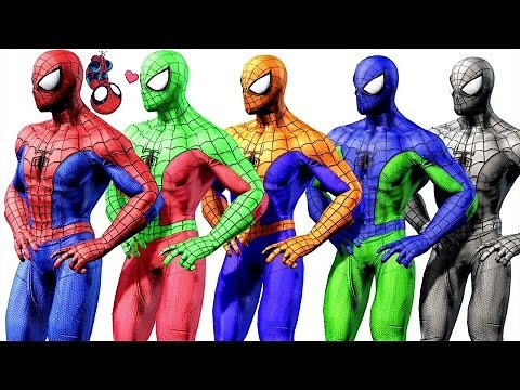 Learn Colors - Spiderman Dance Cartoon For Kids - Videos for kids