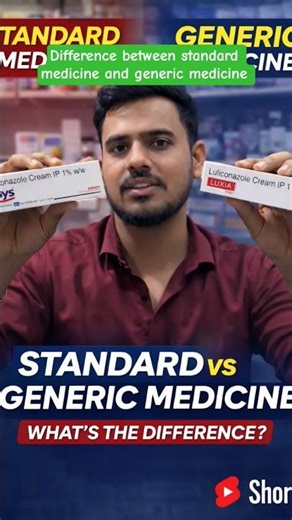 difference between standard medicine and generic medicine 💊💊 #viral #shortsviral