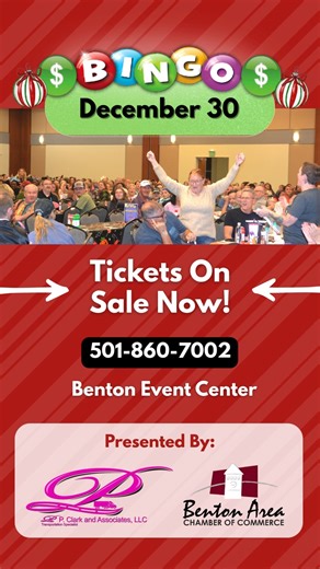 1K views | Bingo tickets are officially on sale!  Looking for the perfect stocking stuffer? We've got you covered! With under 250 tickets remaining, they’re going fast—grab yours this week before we sell out! We’re counting down the days to Bingo Night! #BingoWithBentonAreaChamber #BingoNight | Benton Area Chamber of Commerce | Facebook