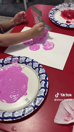 Rose Painting Activity for Kids in Ziplock Bags