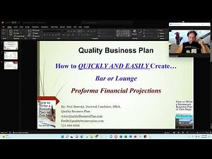 Bar or Lounge Pro Forma Financial Projections – Quickly and Easily!!