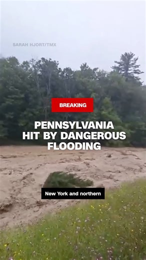 66K views · 836 reactions | Life-threatening flooding roared through parts of southern New York and northern Pennsylvania on Friday after heavy rain from the remnants of Hurricane Debby drenched the region. Read more: https://cnn.it/4dC1J7X | CNN International | Facebook