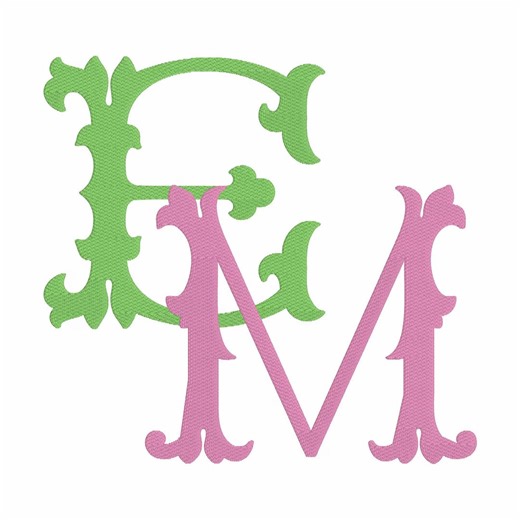 Vintage Wedding Monogram Embroidery Font: .bx   9 File Types - Etsy