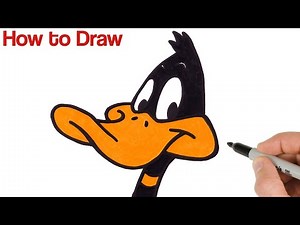 How to Draw Daffy Duck | Cartoon Drawings
