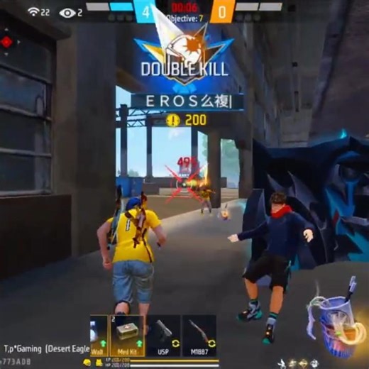 🥶1vs2 room Gameplay | Only Red Numbers💥🥷 #animationmeme #freefire