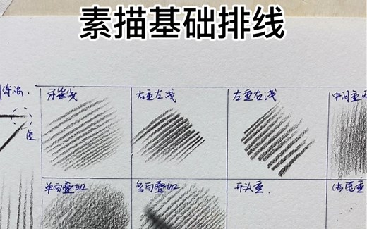 素描基础排线练习教学