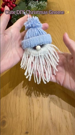 Yarn Gnome with a Wooden Ring | Easy DIY #diygnome #christmascrafts #handmadecraft