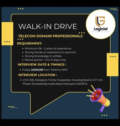 Walk in Company Name : Logiciel #jobs #jobskaro #job #freshers #findjobfast