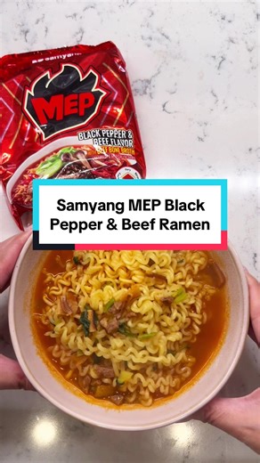 Cold weather ramen hits different. This Samyang MEP Black Pepper & Beef is rich, savory, and gently warming with that peppery finish that keeps you coming back for one more slurp. Get it on Weee! #samyang #samyangmep #beeframen #blackpepperbeef #spicyramen