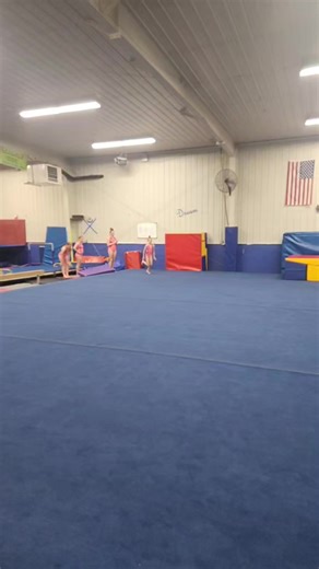 Another stood up pass for Elle! The hard work continues at OGC! 💙 | Owatonna Gymnastics Club