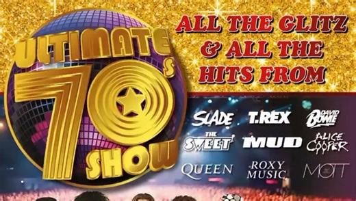 Northwich!! Dig out your Platform Boots and Party Pants!! 22nd August we will be arriving at the Northwich Memorial Court Theatre for a night of Glam Rock!! All the biggest hits from Slade T.Rex Sweet Alice Cooper Mud Bowie Mott the Hoople Suzi Quatro Rod Stewart and many more Chest Beating Foot Stomping Whoppers the way you remember them, 100% live!! Fancy dress encouraged but not compulsory. Don't forget your dancing shoes!!! https://brioentertainment.org/event/the-ultimate-70s-show/ 01606 261