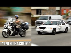 CHP Motorcycles, Crown Vics, and Dodge Chargers responding Code 3 with Mutual Aid! (Very Rare)