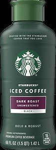 Starbucks Iced Coffee Beverage, Dark Roast with Buttermilk, 48 fl oz
