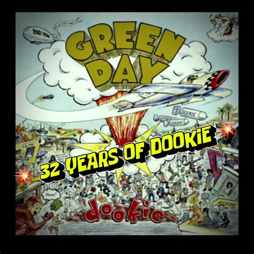 💣 GREEN DAY — DOOKIE 💣 February 1, 1994. 32 years ago, Dookie exploded into the world and changed punk rock forever. From the chaotic artwork to anthems like “Basket Case,” “Longview,” and “When I Come Around,” this album defined 90s rebellion, youth, and raw energy. Still loud. Still messy. Still legendary. Happy 32nd Anniversary, Dookie. #GreenDay #Dookie #32YearsOfDookie #90sPunk #AltRock ClassicAlbum@Green Day