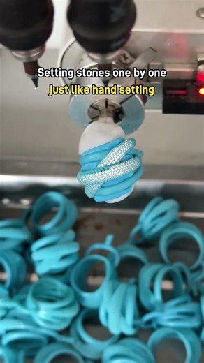 Factory-Level Automatic Stone Setting Machine #jewelrymaking #jewelryequipment #cncmachine