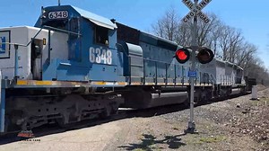 Wheeling & Lake Erie 6348 and 6992. This Easter Sunday we were surprised to find this train while on our way to visit with family. We had to follow this train for a while since its rare to see a train on these tracks at all. | Eric’s Train Yard