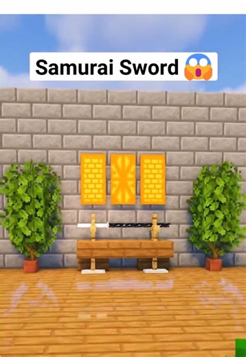Minecraft Samurai Sword Display 🗡️ #minecraft #minecrafttutorial