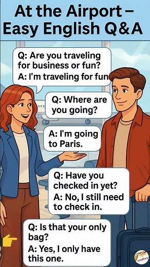 ✈️ At the Airport – Easy English Conversation for Beginners #englishconversation #airportenglish