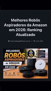 OS MELHORES ROBÔS ASPIRADORES DA AMAZON 2026 🤖🔥 (Top 5 Que Valem MUITO a Pena!)