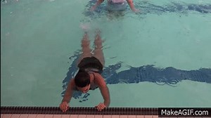 Learning to Swim as an Adult: How to Flutter Kick on Make a GIF