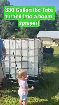 Turning a 330 gallon IBC tote into a sprayer for farm use!