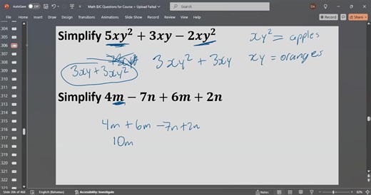 1K views | Here's how we do algebra addition and subtraction. #MathBJC | The Math Lab | Facebook