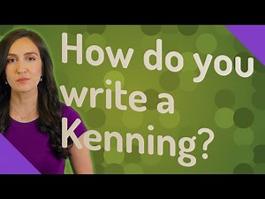 How do you write a Kenning?