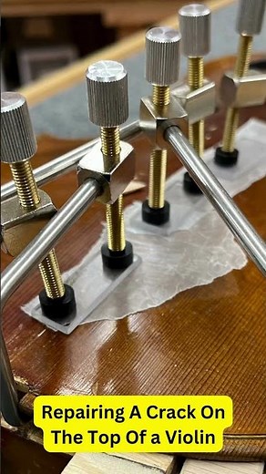 Top Crack Repair on Violin #violinist #luthier