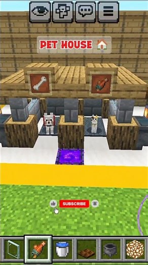 "Minecraft Pet House Tutorial 🏡🐾"#minecraft