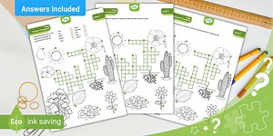 Plants Picture Crossword Puzzle- All Difficulty Levels