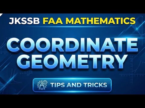 #JKSSB FAA Maths||Coordinate Geometry